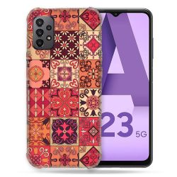 Coque Pour Samsung Galaxy A23 5G Texture Carreau Ciment Rouge