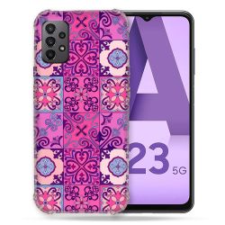 Coque Pour Samsung Galaxy A23 5G Texture Carreau Ciment Violet