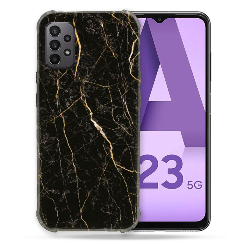 Coque Pour Samsung Galaxy A23 5G Texture Marbre Noir
