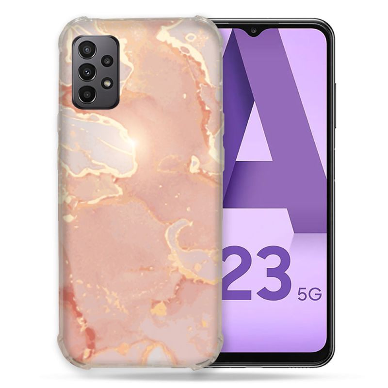 Coque Pour Samsung Galaxy A23 5G Texture Marbre Rose