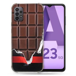 Coque Pour Samsung Galaxy A23 5G Texture Trompe Oeil Chocolat