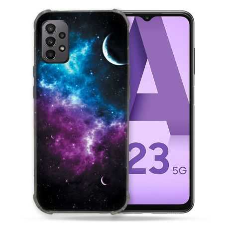 Coque Pour Samsung Galaxy A23 5G Univers Bleu Violet