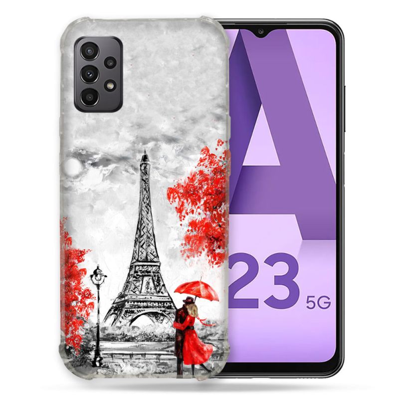 Coque Pour Samsung Galaxy A23 5G Voyage France Paris Rouge