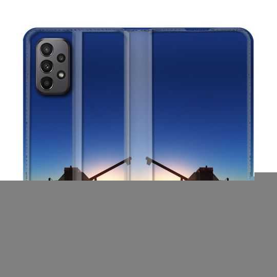 Housse cuir portefeuille Pour Samsung Galaxy A23 5G Agriculture Moissonneuse Soleil