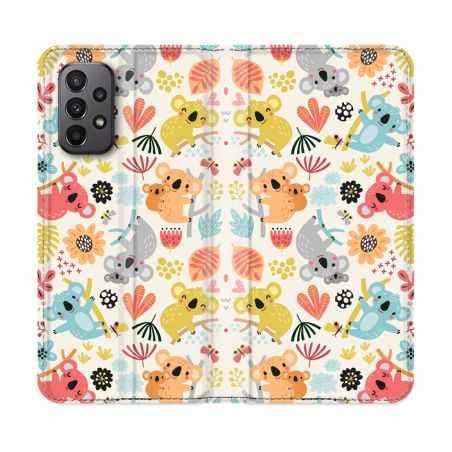 Housse cuir portefeuille Pour Samsung Galaxy A23 5G Animal Koala Pattern