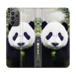 Housse cuir portefeuille Pour Samsung Galaxy A23 5G Animal Panda Color