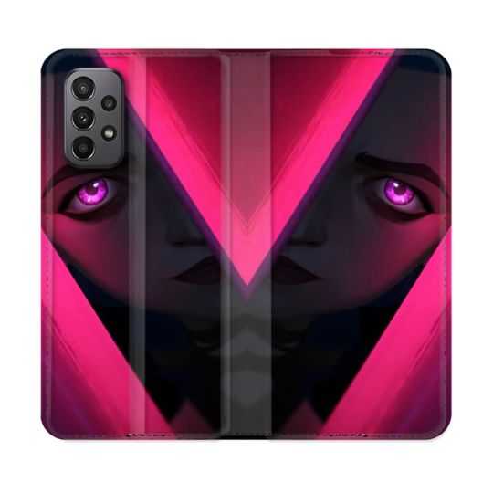 Housse cuir portefeuille Pour Samsung Galaxy A23 5G Arcane Jynx Rose