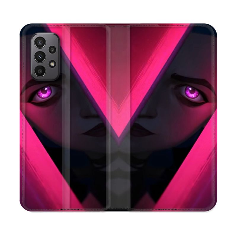 Housse cuir portefeuille Pour Samsung Galaxy A23 5G Arcane Jynx Rose