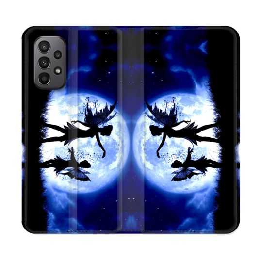 Housse cuir portefeuille Pour Samsung Galaxy A23 5G Fantastique Fee Lune