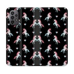 Housse cuir portefeuille Pour Samsung Galaxy A23 5G Fantastique Licorne Pattern