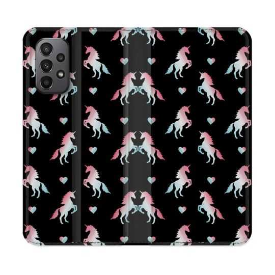 Housse cuir portefeuille Pour Samsung Galaxy A23 5G Fantastique Licorne Pattern