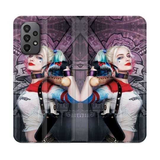 Housse cuir portefeuille Pour Samsung Galaxy A23 5G Harley Quinn Batte