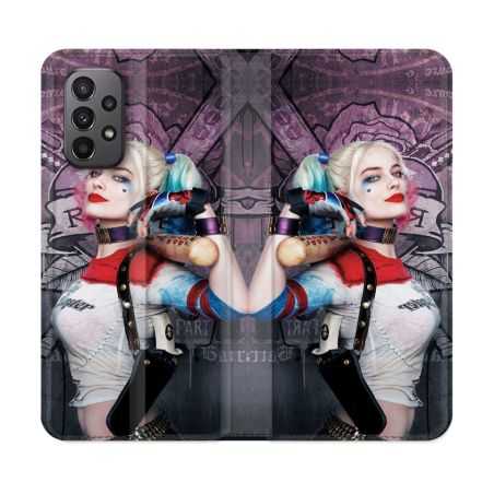 Housse cuir portefeuille Pour Samsung Galaxy A23 5G Harley Quinn Batte