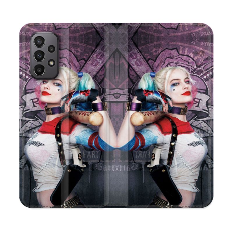Housse cuir portefeuille Pour Samsung Galaxy A23 5G Harley Quinn Batte
