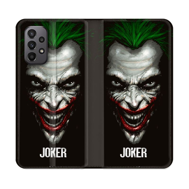 Housse cuir portefeuille Pour Samsung Galaxy A23 5G Joker Noir