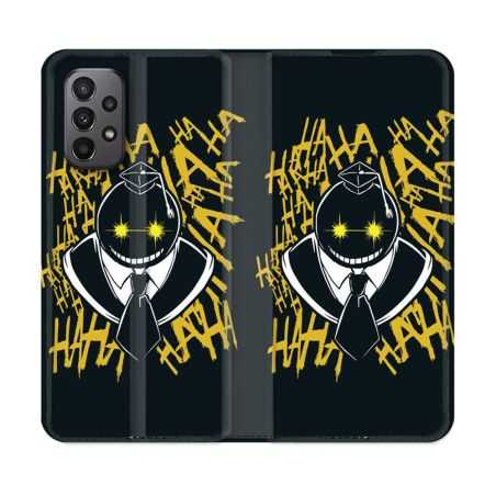 Housse cuir portefeuille Pour Samsung Galaxy A23 5G Manga Assassination Classroom Kuro Noir