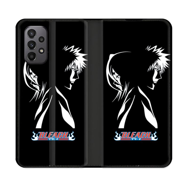 Housse cuir portefeuille Pour Samsung Galaxy A23 5G Manga Bleach Duo