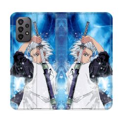 Housse cuir portefeuille Pour Samsung Galaxy A23 5G Manga Bleach Hitsugaya