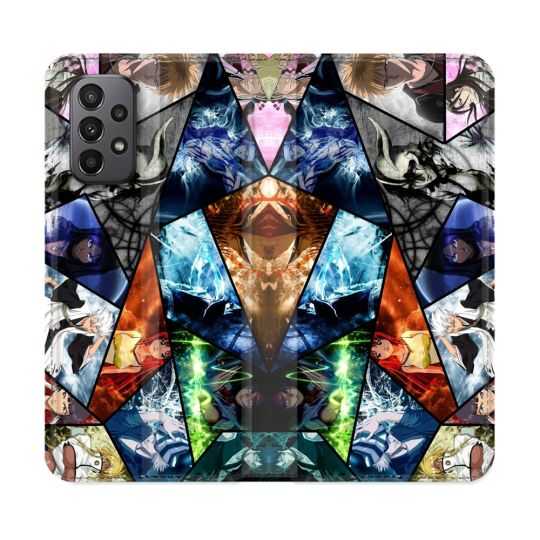 Housse cuir portefeuille Pour Samsung Galaxy A23 5G Manga Bleach Pele Mele