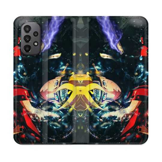 Housse cuir portefeuille Pour Samsung Galaxy A23 5G Manga Boruto Eclair