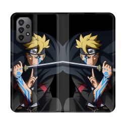Housse cuir portefeuille Pour Samsung Galaxy A23 5G Manga Boruto Tatouage