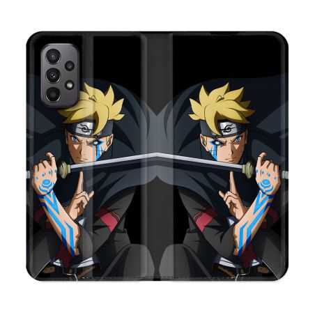 Housse cuir portefeuille Pour Samsung Galaxy A23 5G Manga Boruto Tatouage