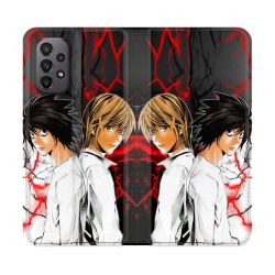 Housse cuir portefeuille Pour Samsung Galaxy A23 5G Manga Death Note Duo
