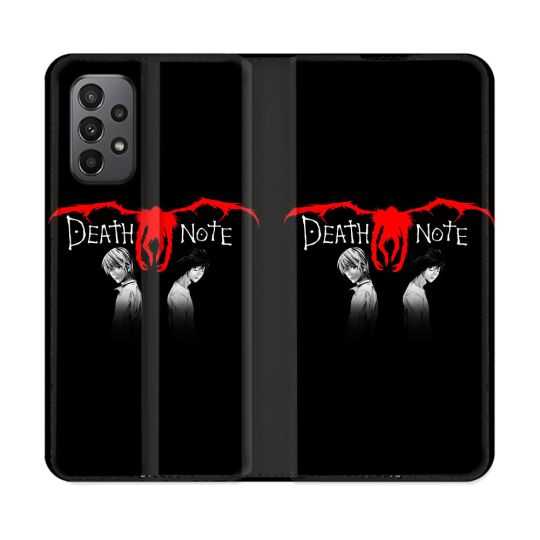 Housse cuir portefeuille Pour Samsung Galaxy A23 5G Manga Death Note Noir