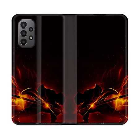 Housse cuir portefeuille Pour Samsung Galaxy A23 5G Manga Demon Slayer Electric