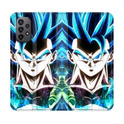 Housse cuir portefeuille Pour Samsung Galaxy A23 5G Manga Dragon Ball Gogeta Visage