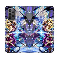 Housse cuir portefeuille Pour Samsung Galaxy A23 5G Manga Dragon Ball Sangohan Duo