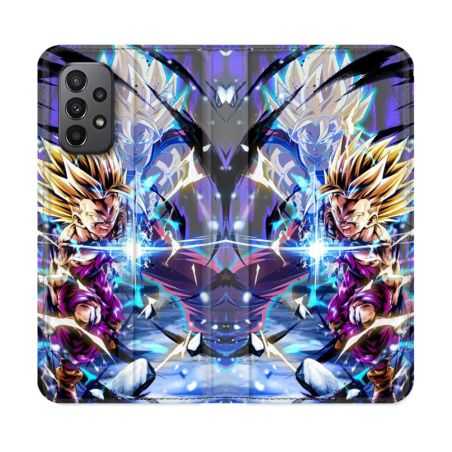 Housse cuir portefeuille Pour Samsung Galaxy A23 5G Manga Dragon Ball Sangohan Duo