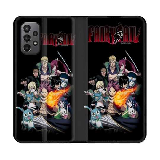Housse cuir portefeuille Pour Samsung Galaxy A23 5G Manga Fairy Tail Logo Team