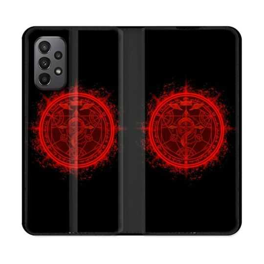 Housse cuir portefeuille Pour Samsung Galaxy A23 5G Manga Fullmetal Alchemist Logo