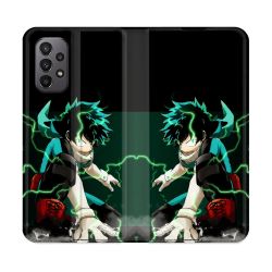 Housse cuir portefeuille Pour Samsung Galaxy A23 5G Manga My Hero Academia Deku