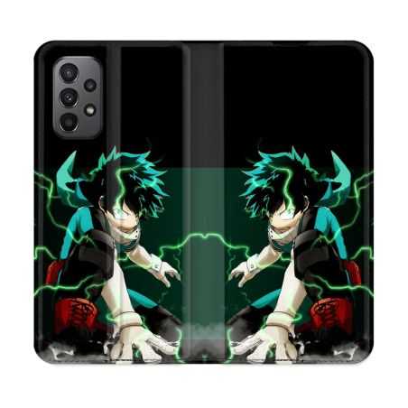 Housse cuir portefeuille Pour Samsung Galaxy A23 5G Manga My Hero Academia Deku