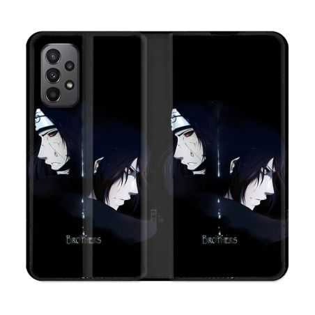 Housse cuir portefeuille Pour Samsung Galaxy A23 5G Manga Naruto Sasuke Itachi