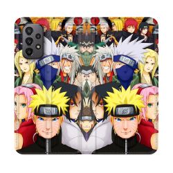 Housse cuir portefeuille Pour Samsung Galaxy A23 5G Manga Naruto Team