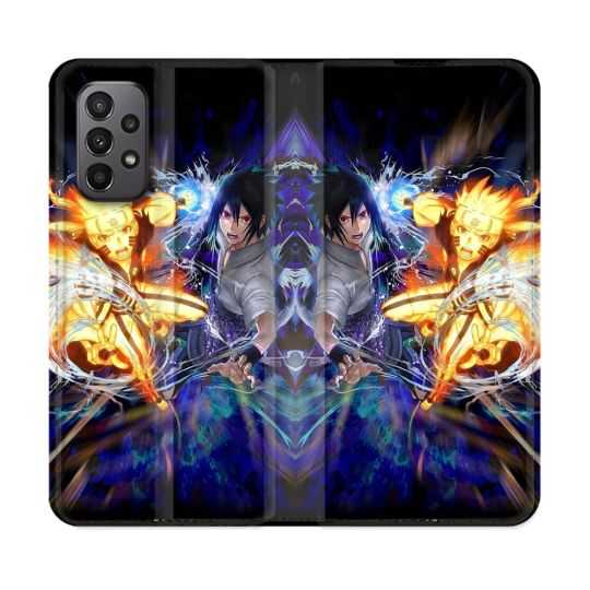 Housse cuir portefeuille Pour Samsung Galaxy A23 5G Manga Naruto VS