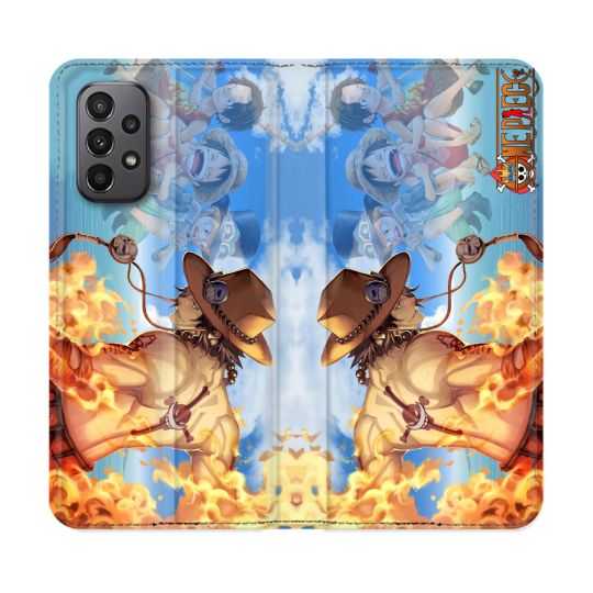 Housse cuir portefeuille Pour Samsung Galaxy A23 5G Manga One Piece Ace Color