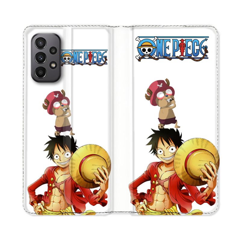 Housse cuir portefeuille Pour Samsung Galaxy A23 5G Manga One Piece Chopper