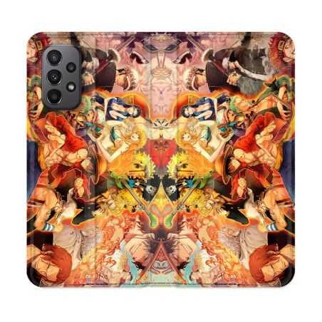 Housse cuir portefeuille Pour Samsung Galaxy A23 5G Manga One Piece Nakama
