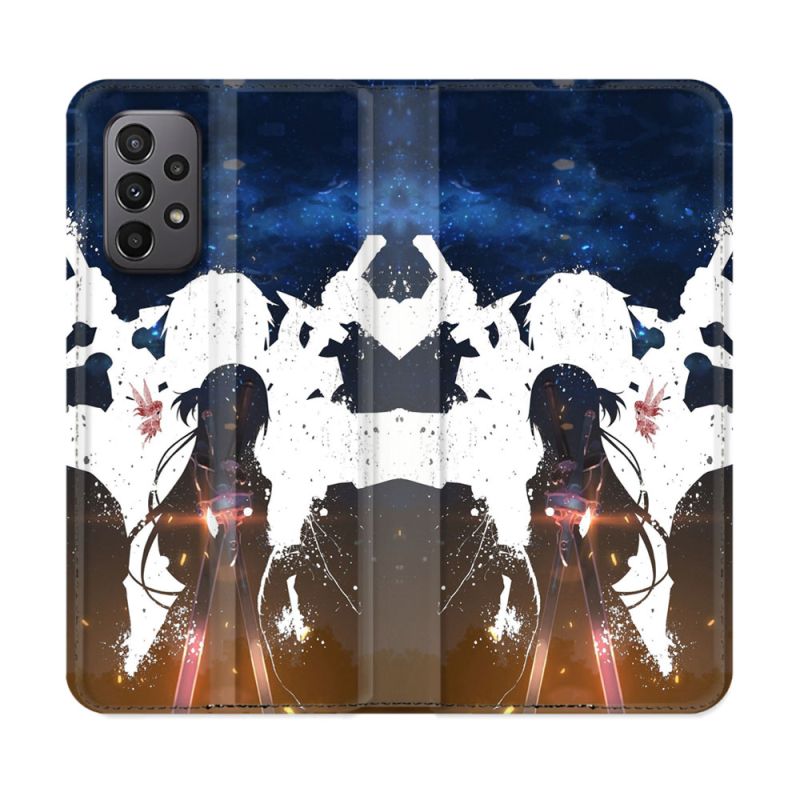 Housse cuir portefeuille Pour Samsung Galaxy A23 5G Manga SAO sword Art Online Asuna