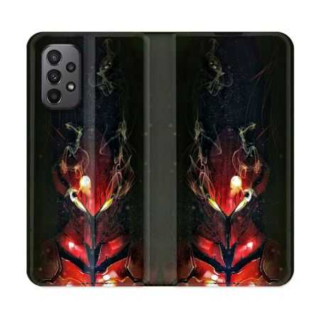 Housse cuir portefeuille Pour Samsung Galaxy A23 5G Manga Solo Leveling Igris