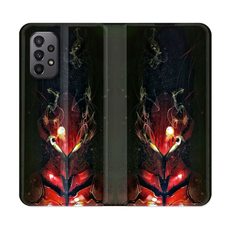 Housse cuir portefeuille Pour Samsung Galaxy A23 5G Manga Solo Leveling Igris