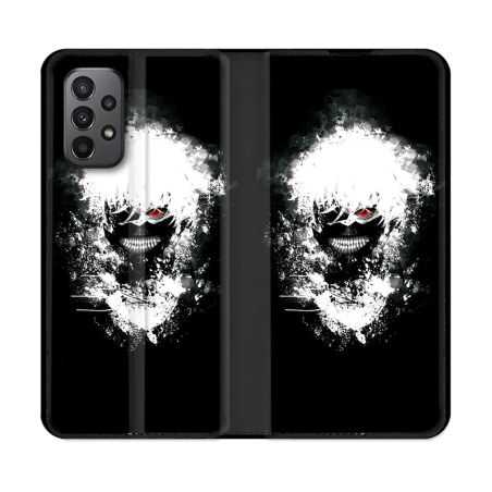 Housse cuir portefeuille Pour Samsung Galaxy A23 5G Manga Tokyo Ghoul Kaneki Tag