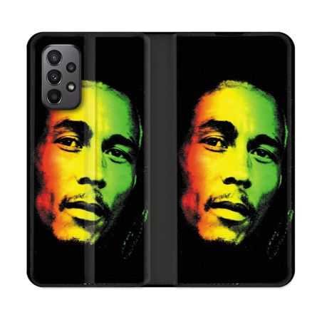 Housse cuir portefeuille Pour Samsung Galaxy A23 5G Musique Bob Marley 2