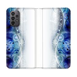 Housse cuir portefeuille Pour Samsung Galaxy A23 5G Musique Partition Vague