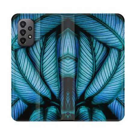 Housse cuir portefeuille Pour Samsung Galaxy A23 5G Nature Feuille Palmier