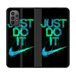 Housse cuir portefeuille Pour Samsung Galaxy A23 5G Nike Just Do It